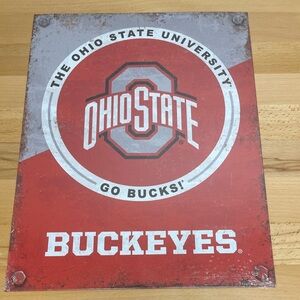 Ohio State University Buckeyes Metal Sign. 12.5”x16”. NCAA College.
